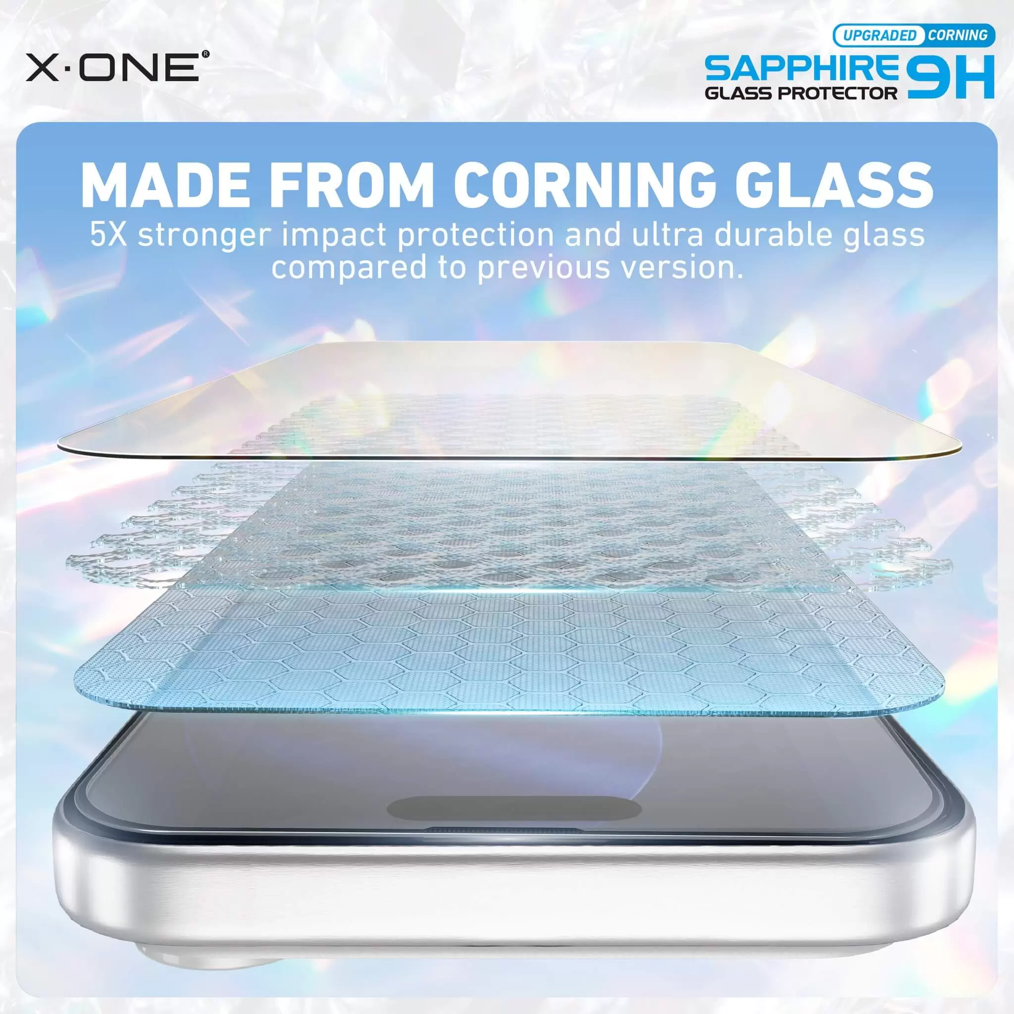 アップグレードされた Corning 9H サファイアガラス スクリーン プロテクター