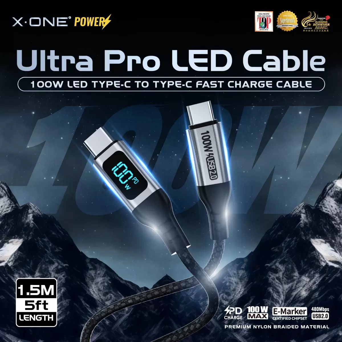 ウルトラプロ 100W LED ケーブル